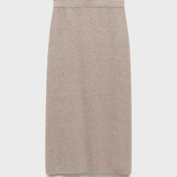 NWT! MNG MANGO Wool-blend Sweater Knit Midi Skirt - Picture 7 of 8